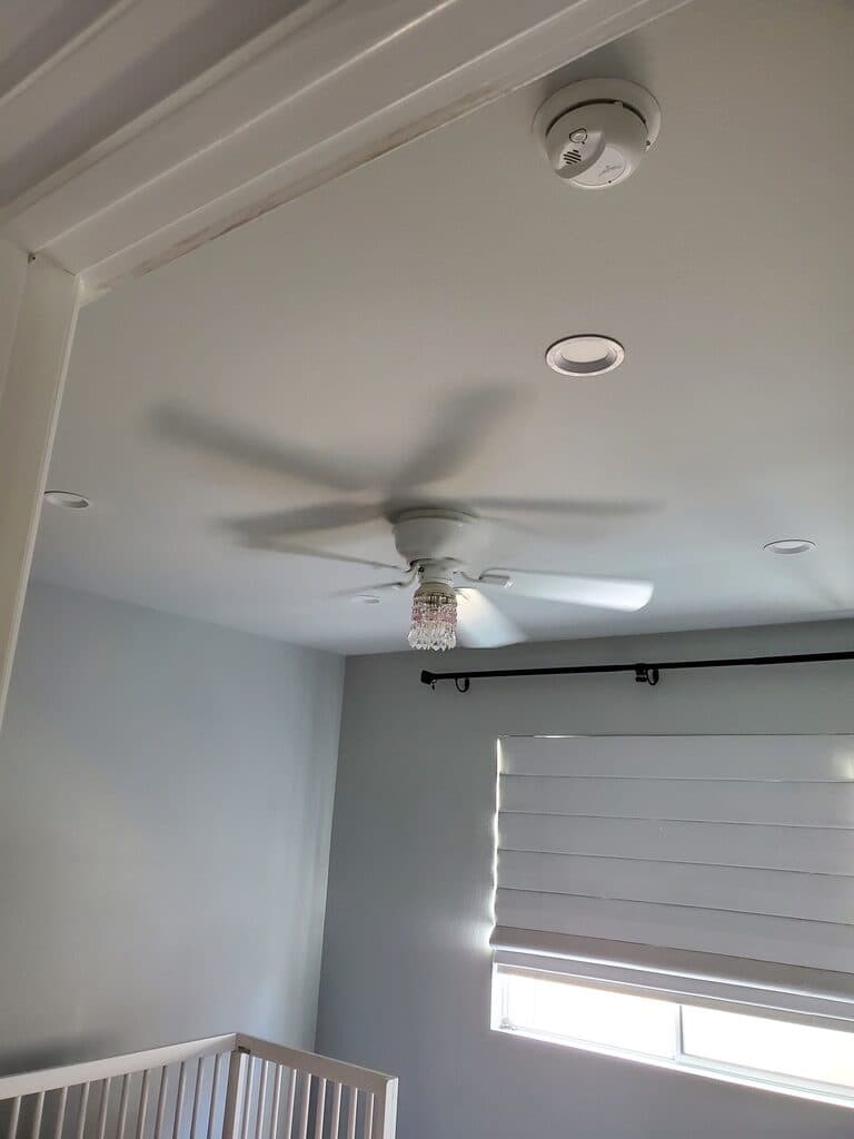 Bedroom ceiling fan install