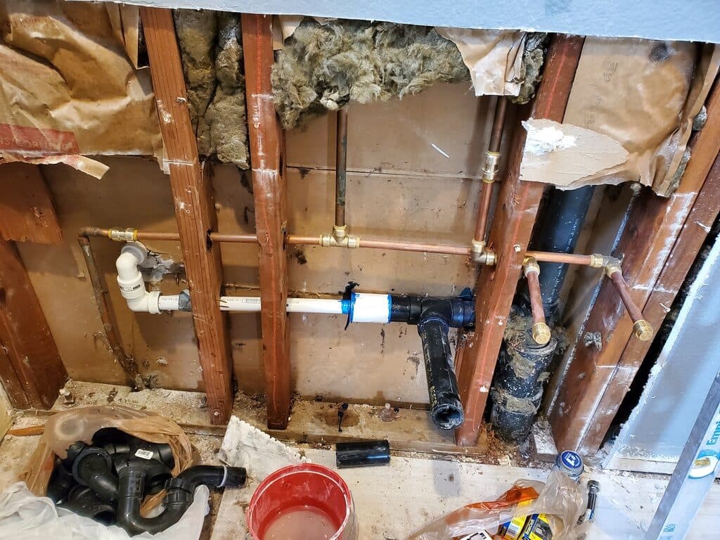 Concealed plumbing repair