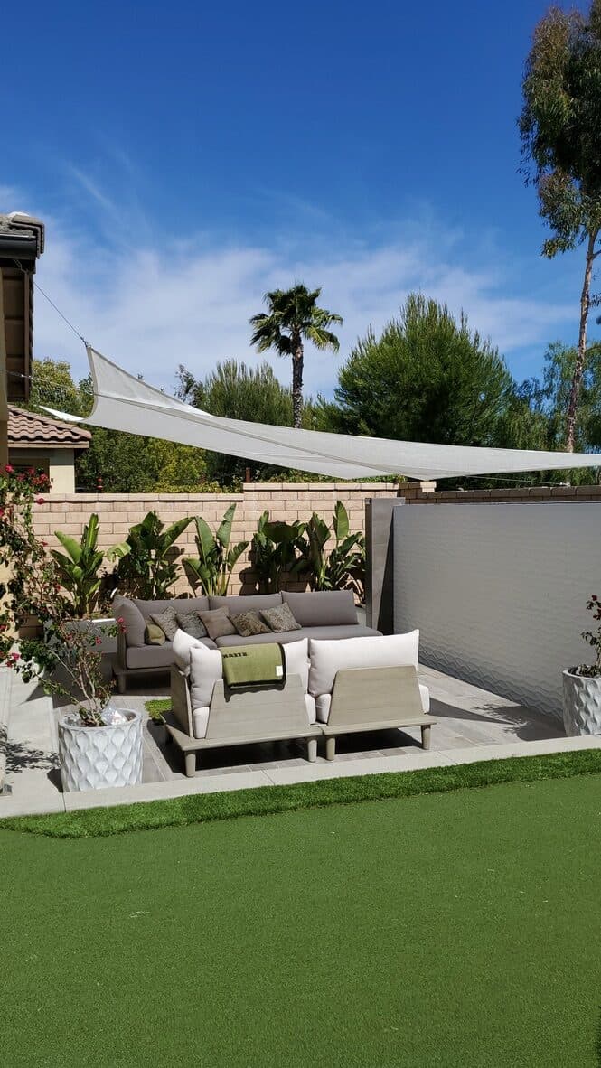 Backyard shade & patio lounge