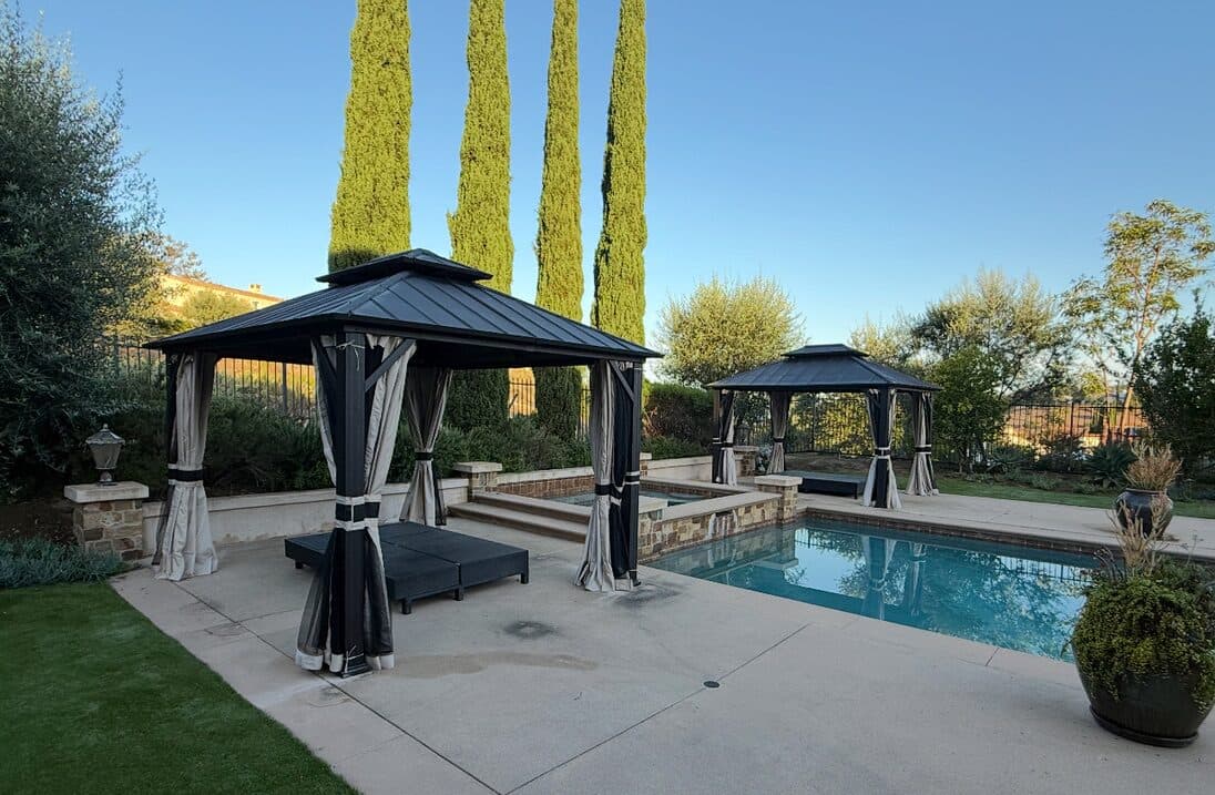 Poolside gazebos & patio