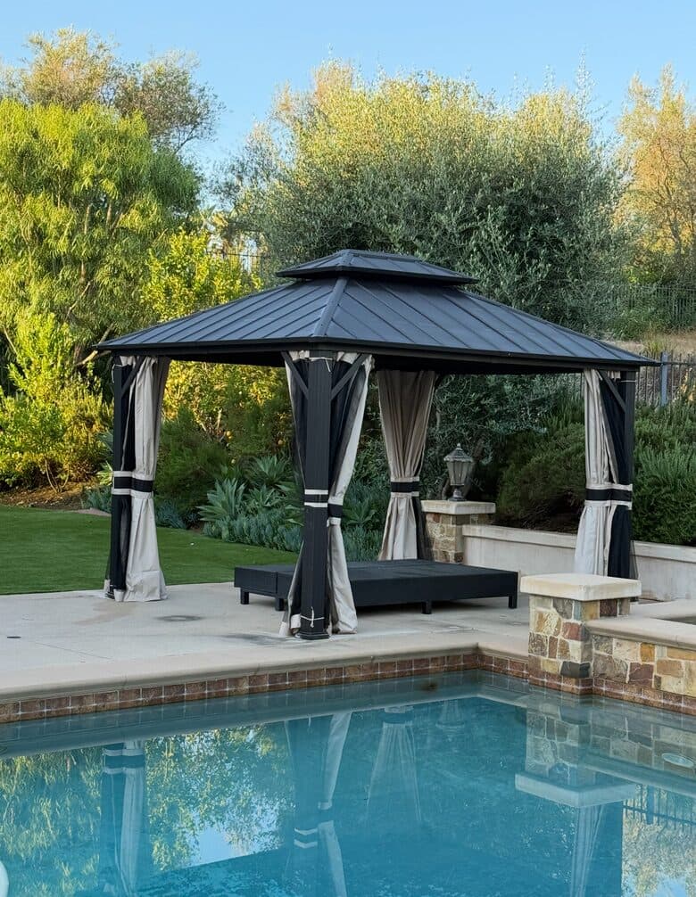 Poolside gazebo