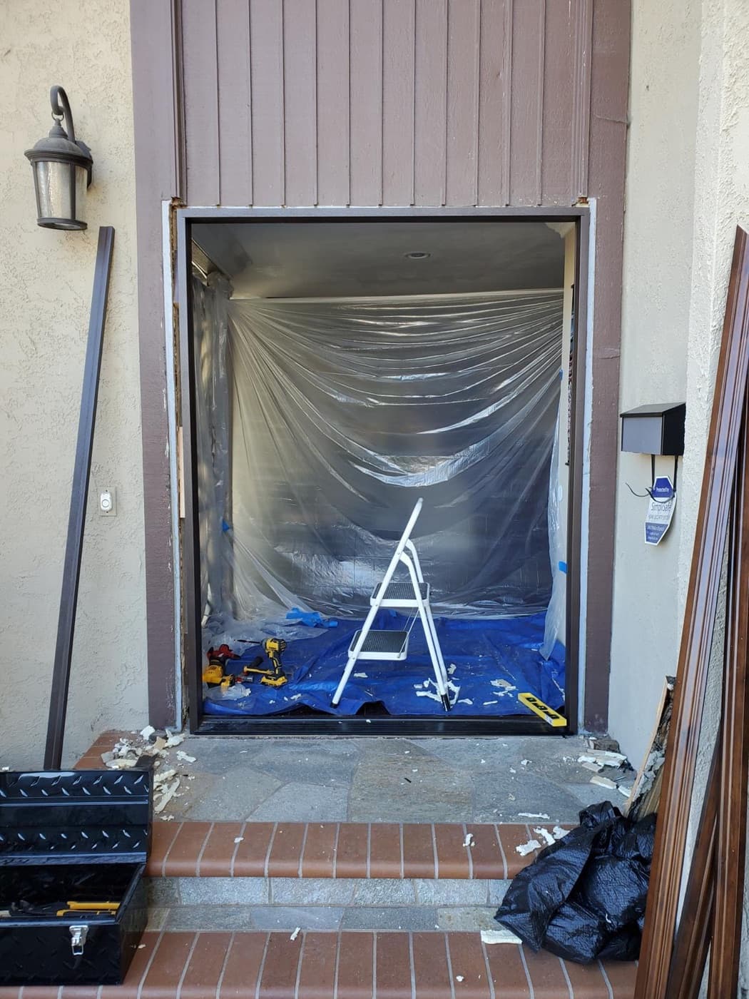 Custom entry door replacement — before